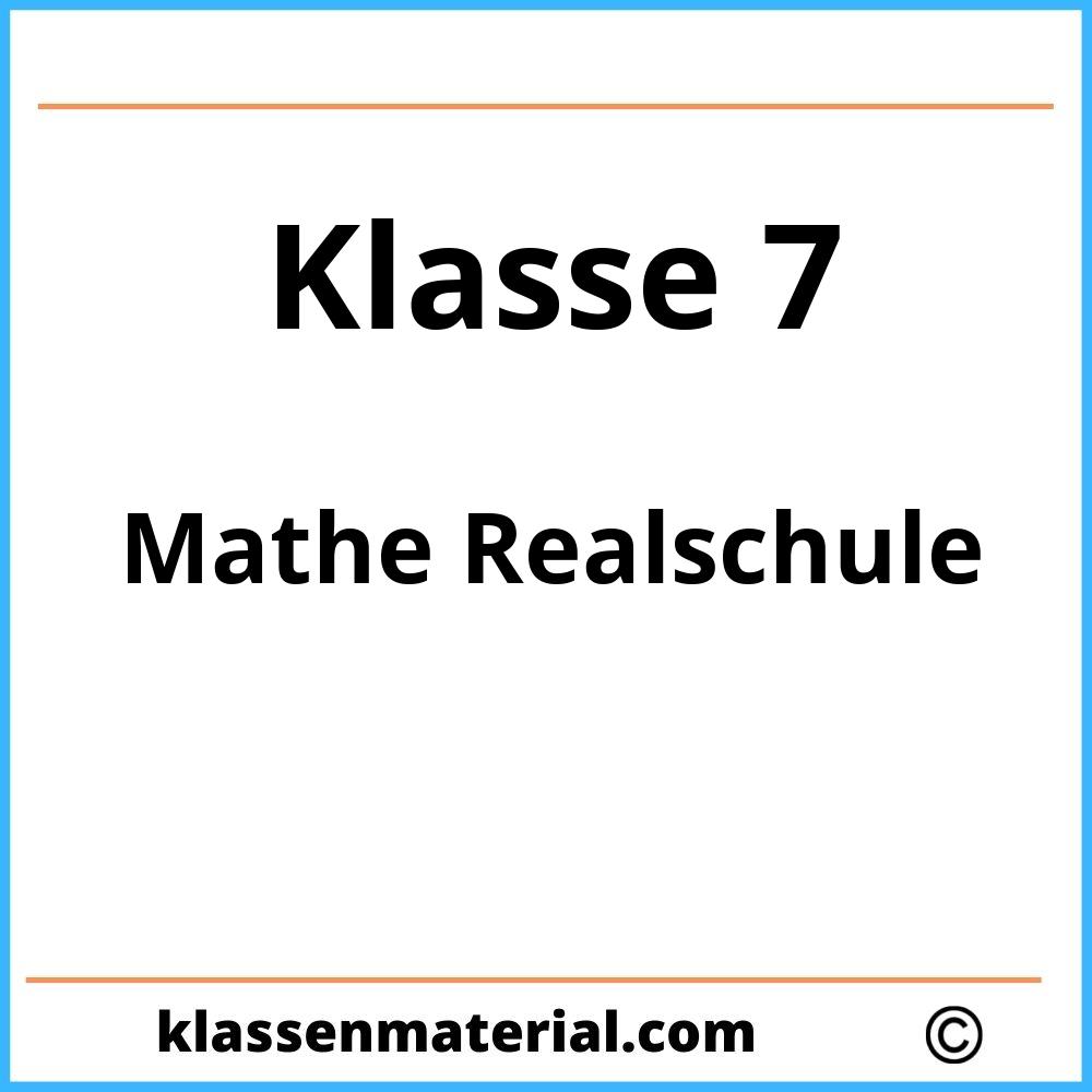 7. Klasse Mathe Realschule