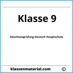 Abschlussprüfung Deutsch Hauptschule Klasse 9