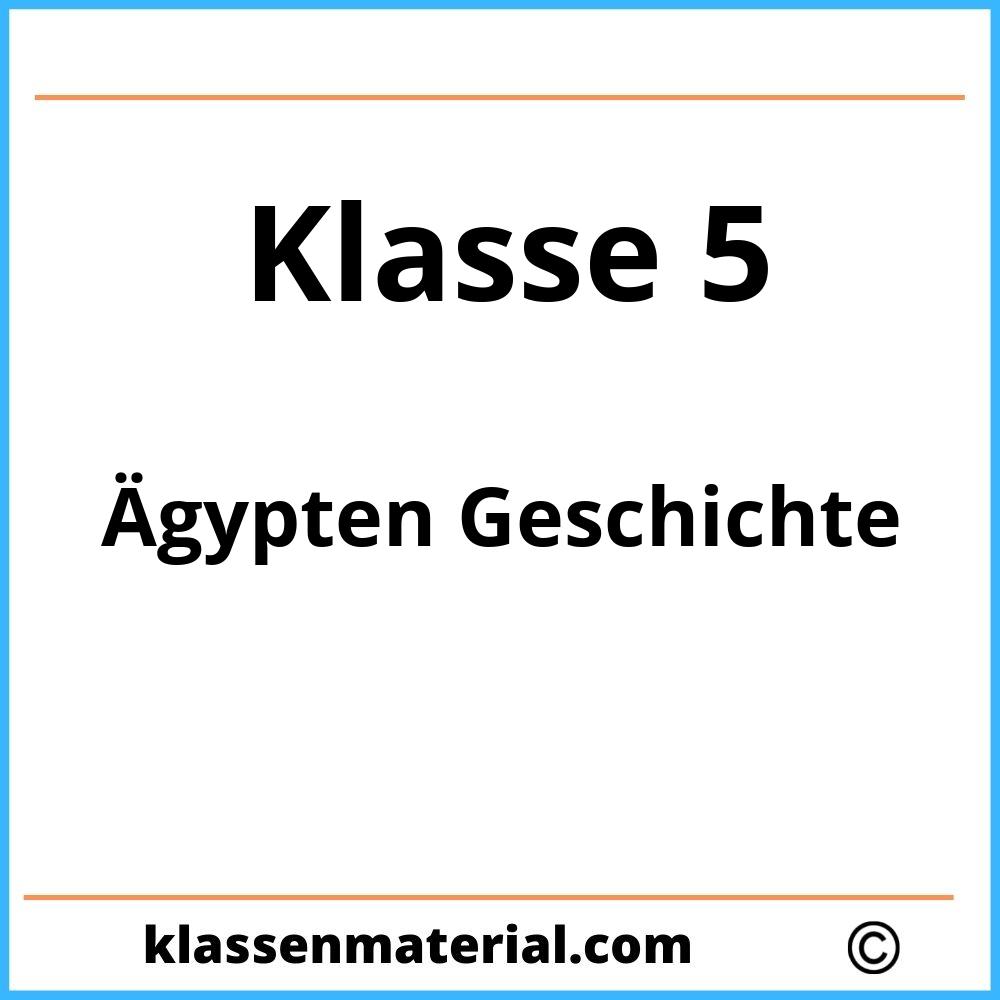 Ägypten Geschichte 5. Klasse