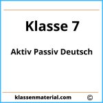 Aktiv Passiv Übungen Deutsch Klasse 7