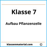 Aufbau Pflanzenzelle 7. Klasse