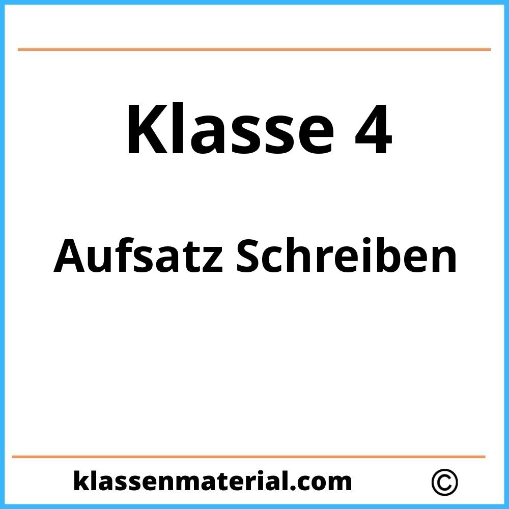 Aufsatz Schreiben 4 Klasse Übungen