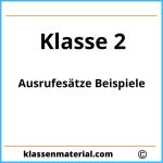 Ausrufesätze 2. Klasse Beispiele