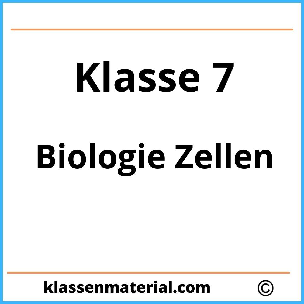 Biologie Klasse 7 Zellen Übungen