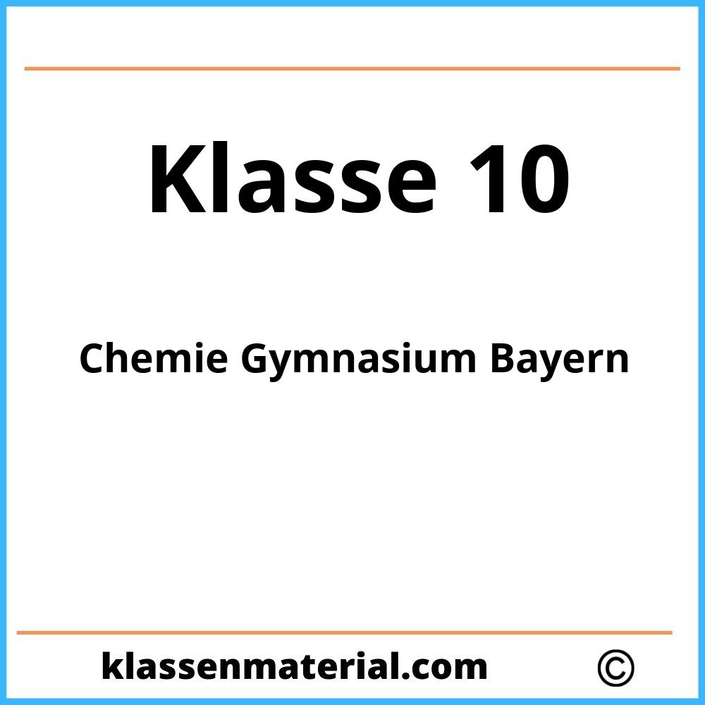 Chemie 10 Klasse Gymnasium Bayern Übungen