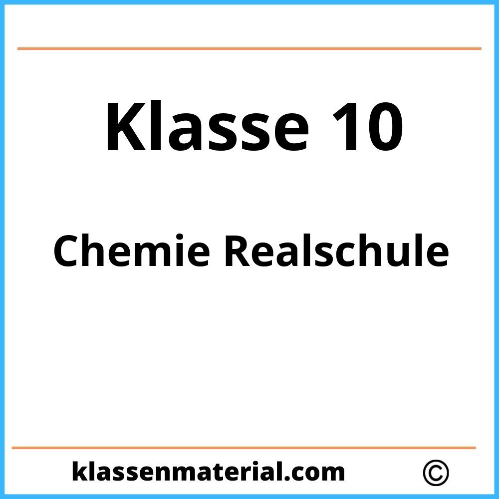 Chemie 10 Klasse Realschule Übungen