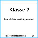 Deutsch Grammatik 7 Klasse Gymnasium