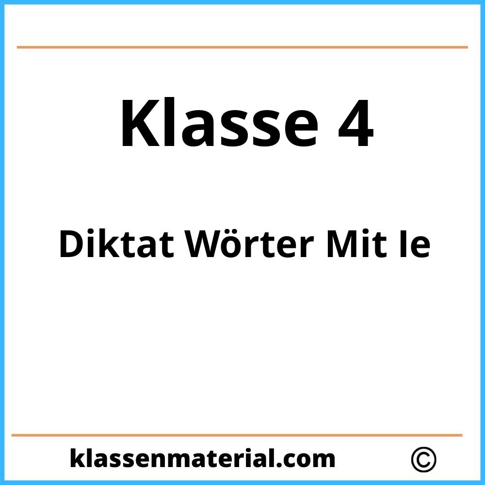 Diktat 4 Klasse Wörter Mit Ie