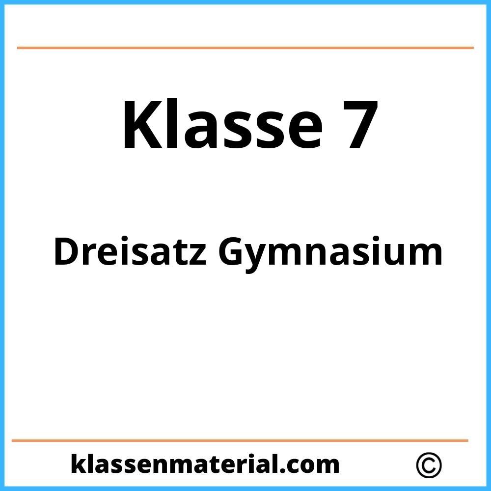 Dreisatz 7. Klasse Gymnasium