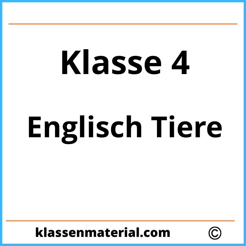 Englisch 4 Klasse Übungen Tiere