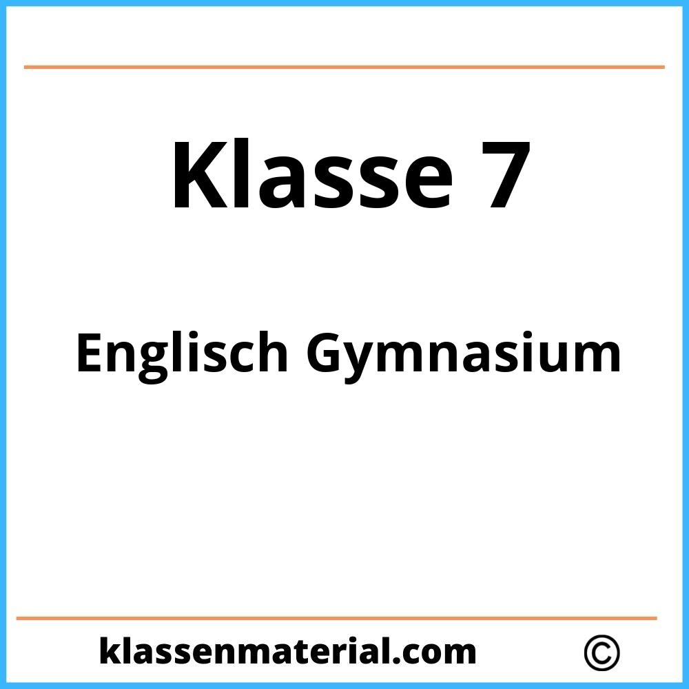 Englisch 7. Klasse Gymnasium Übungen