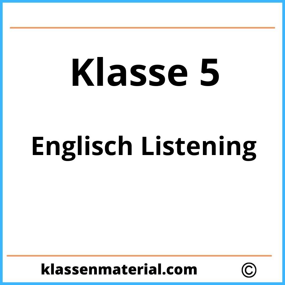 Englisch Listening Übungen 5. Klasse