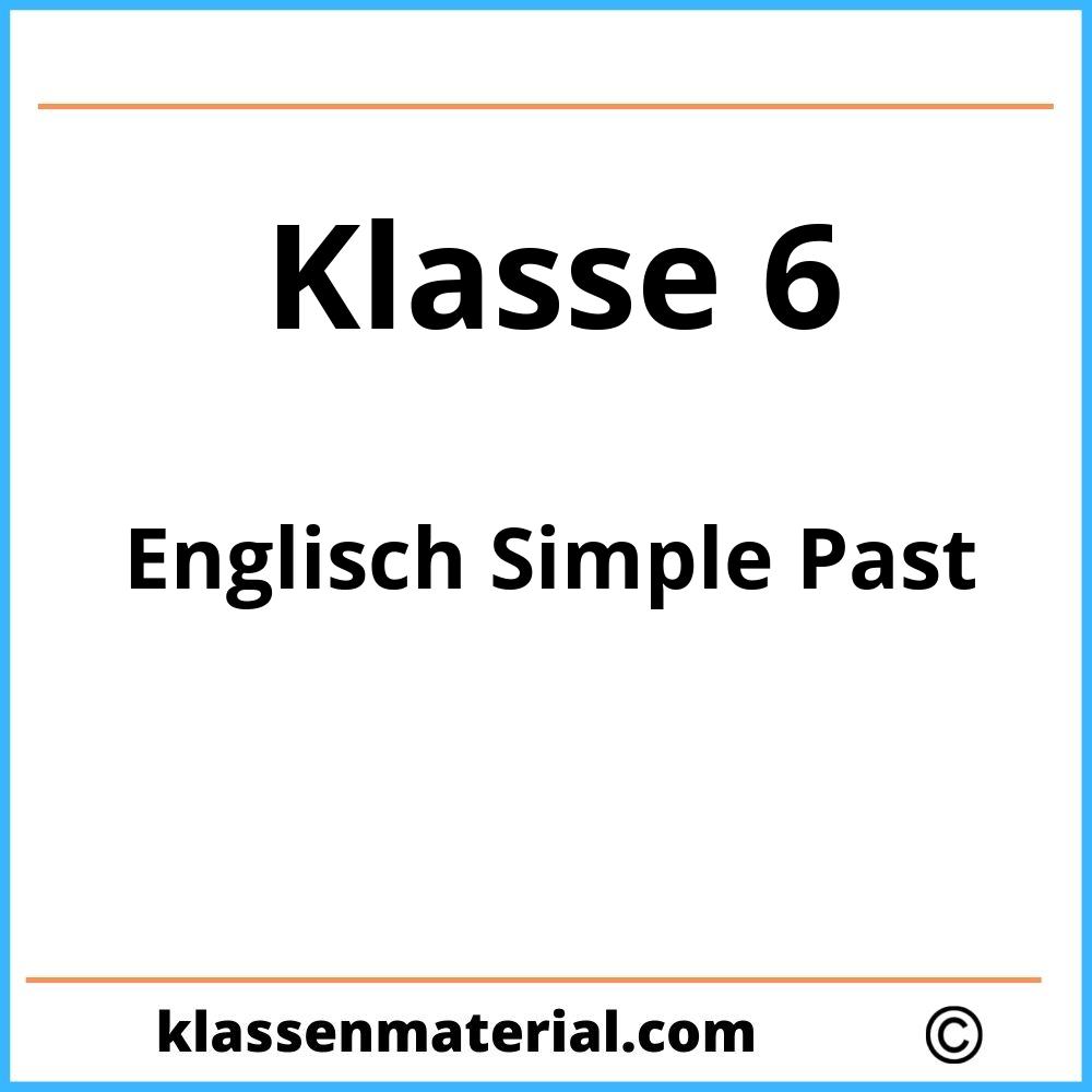 Englisch Übungen Klasse 6 Simple Past Arbeitsblätter