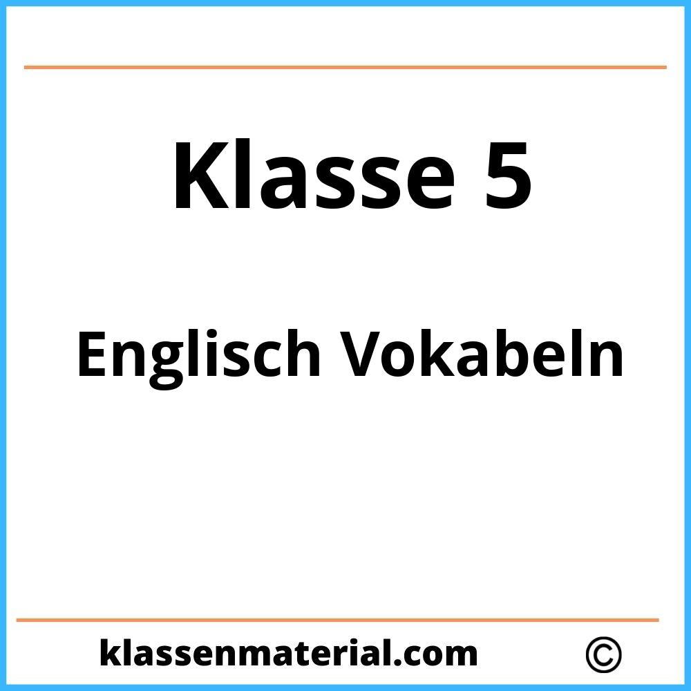 Englisch Vokabeln 5. Klasse Zum Ausdrucken