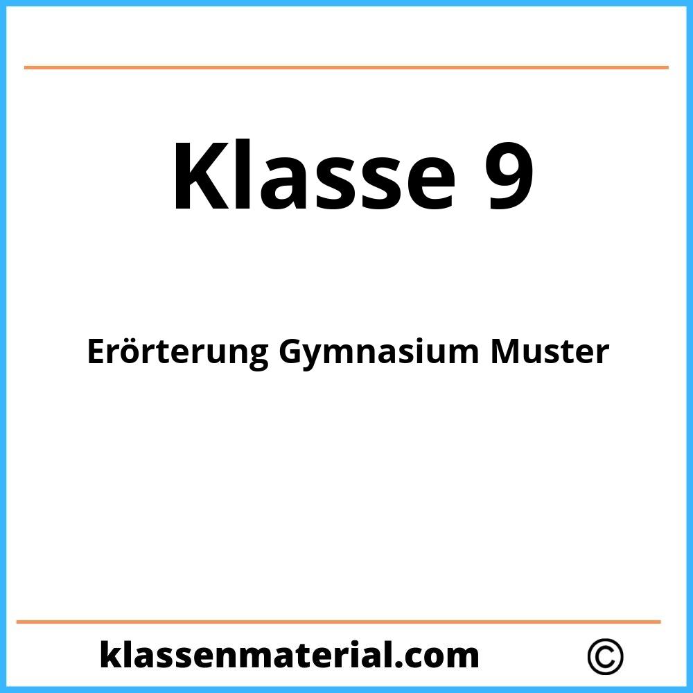 Erörterung 9. Klasse Gymnasium Musterlösung