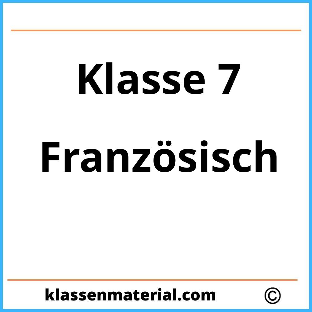 Französisch Übungen Klasse 7 Pdf