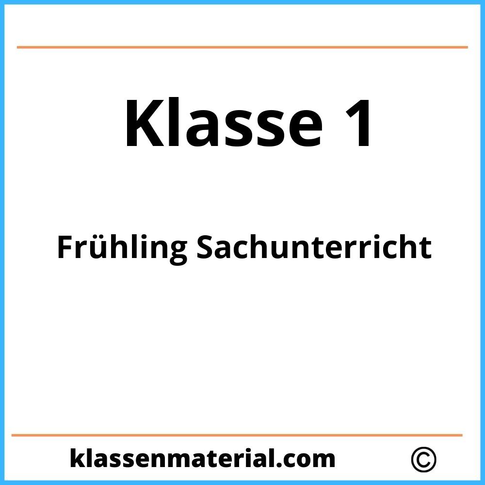 Frühling Sachunterricht 1. Klasse