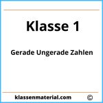 Gerade Ungerade Zahlen Klasse 1