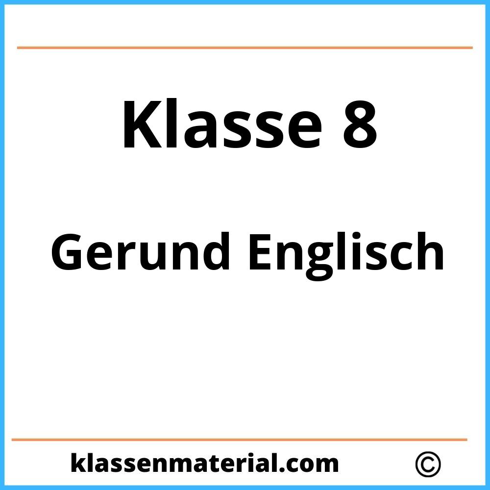 Gerund Englisch Übungen Klasse 8 Arbeitsblätter