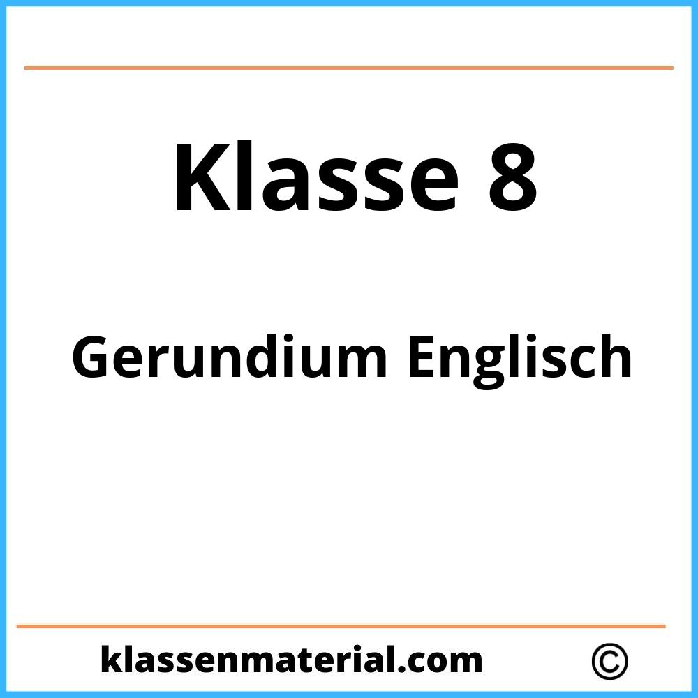 Gerundium Englisch Übungen Klasse 8