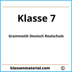 Grammatik Deutsch 7 Klasse Realschule