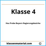 Hsu Probe 4 Klasse Bayern Regierungsbezirke