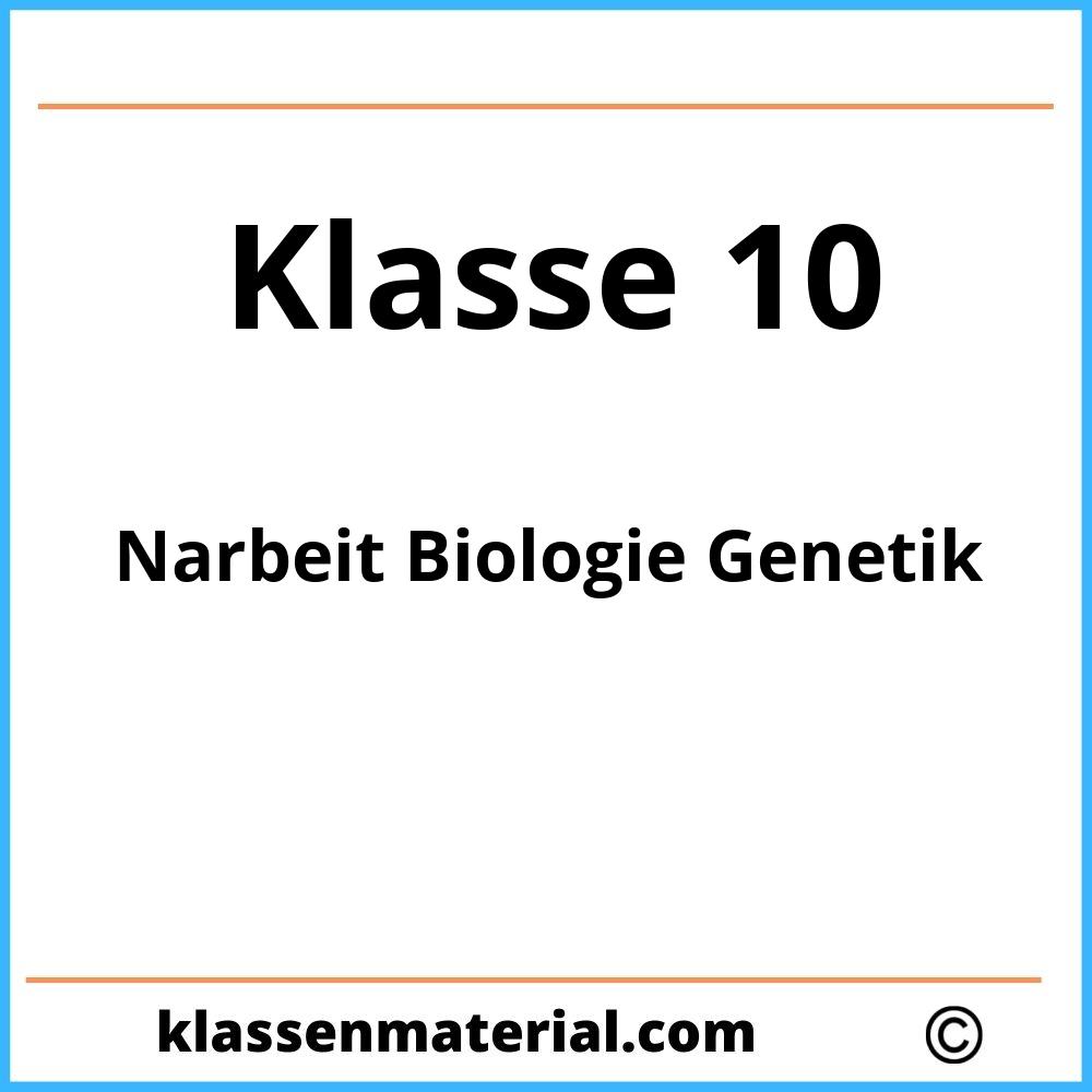 Klassenarbeit Biologie Klasse 10 Genetik