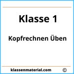 Kopfrechnen Üben 1. Klasse