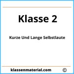 Kurze Und Lange Selbstlaute 2 Klasse