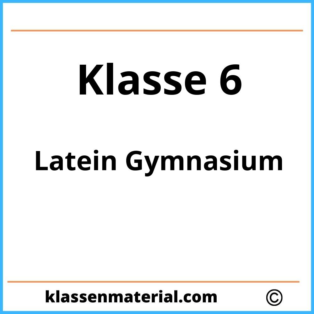 Latein 6. Klasse Gymnasium Übungen