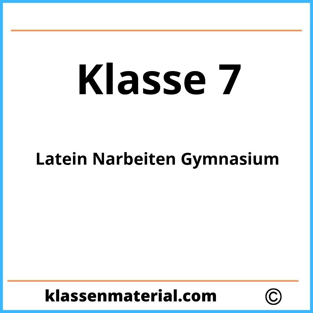 Latein Klassenarbeiten Klasse 7 Gymnasium