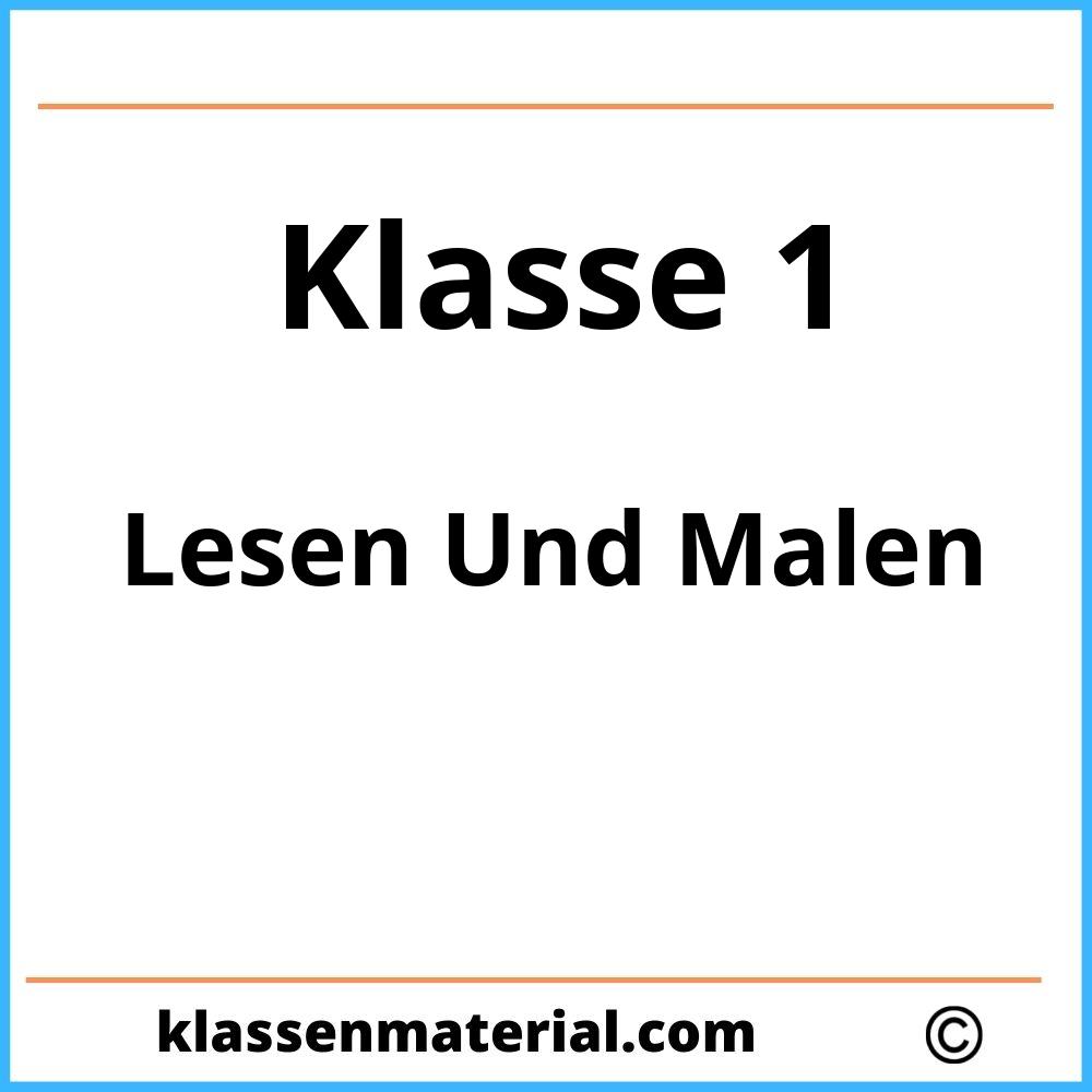 Lesen Und Malen Klasse 1