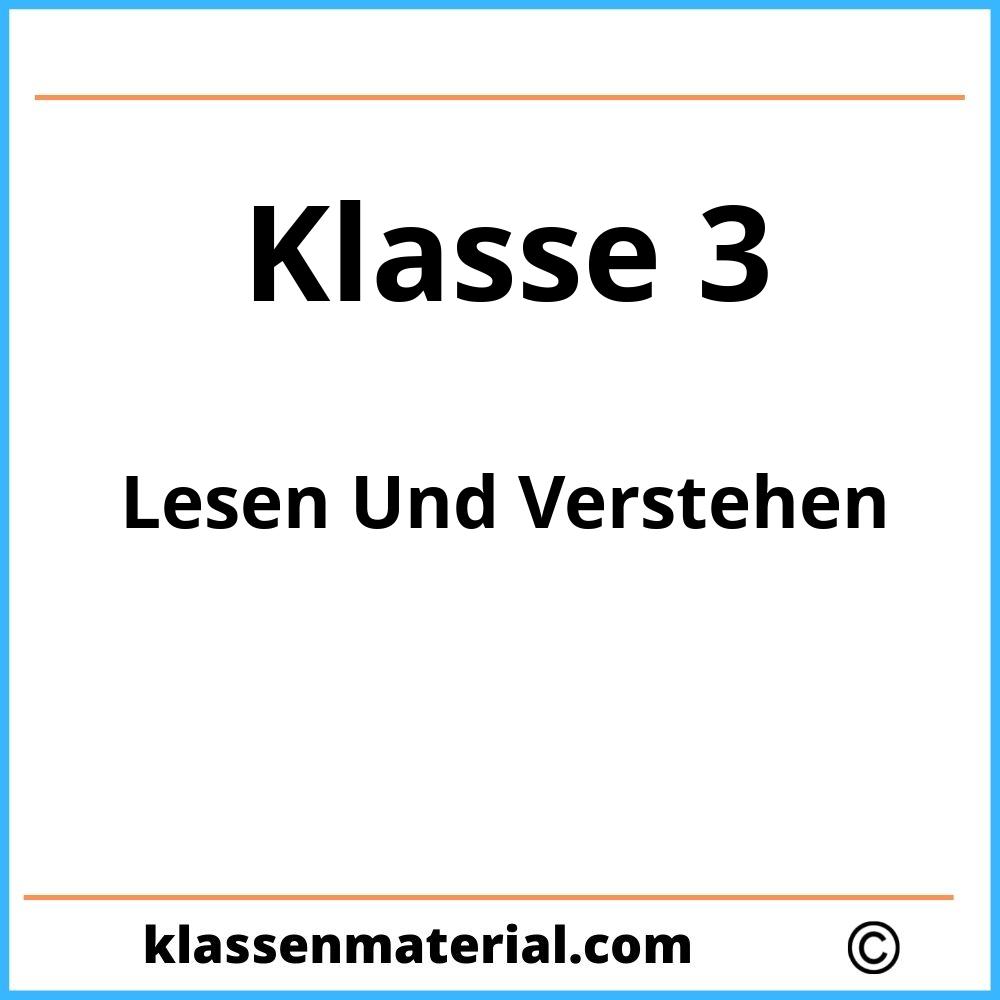 Lesen Und Verstehen 3. Klasse