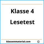 Lesetest 4. Klasse Zum Ausdrucken