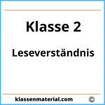 Leseverständnis 2. Klasse Arbeitsblätter