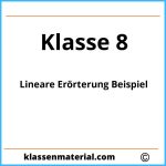 Lineare Erörterung Beispiel Klasse 8