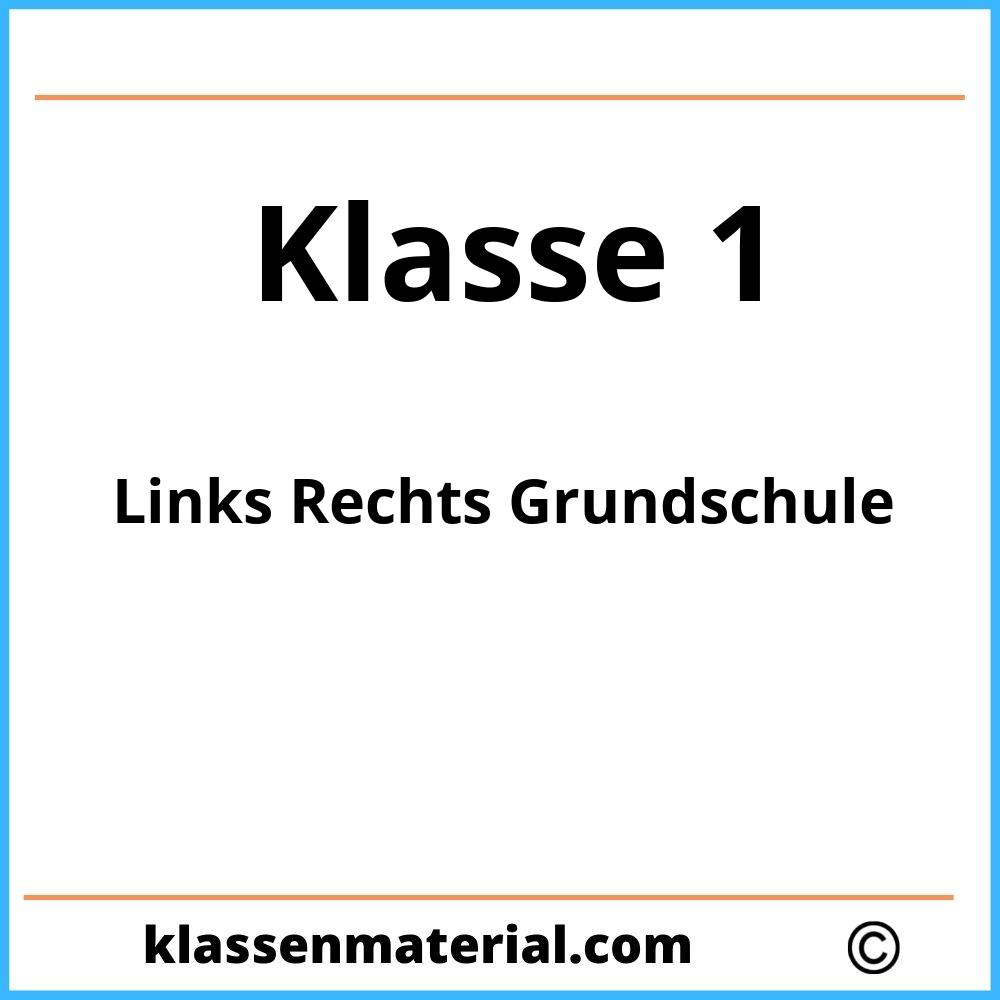 Links Rechts Grundschule 1. Klasse