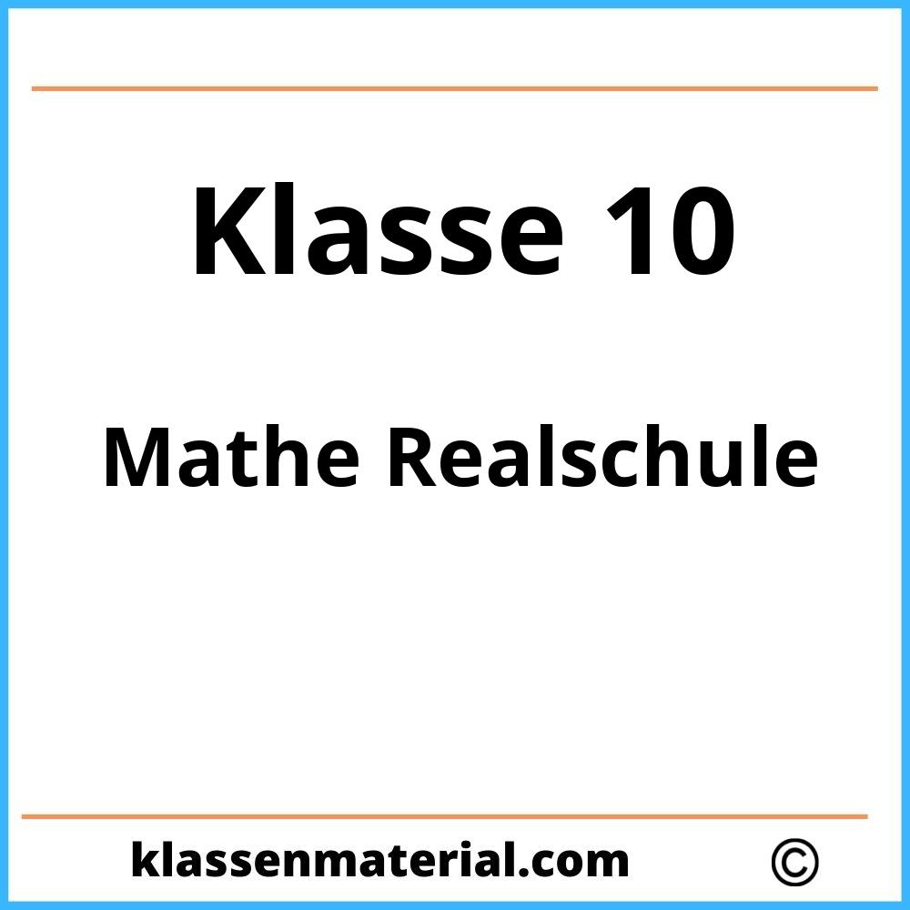 Mathe 10 Klasse Realschule Übungen