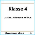 Mathe 4. Klasse Zahlenraum 1 Million