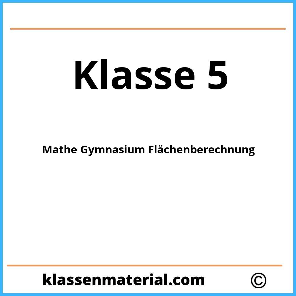 Mathe 5 Klasse Gymnasium Flächenberechnung