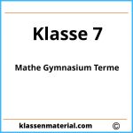 Mathe 7 Klasse Gymnasium Terme