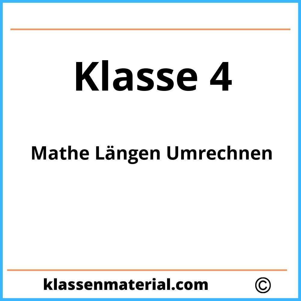 Mathe Klasse 4 Längen Umrechnen