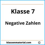 Negative Zahlen Übungen Klasse 7 Pdf