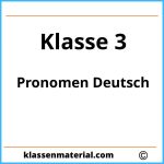 Pronomen Deutsch Übungen 3 Klasse