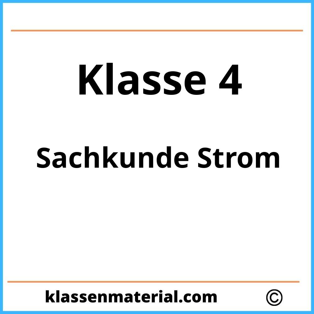 Sachkunde 4. Klasse Strom Arbeitsblätter