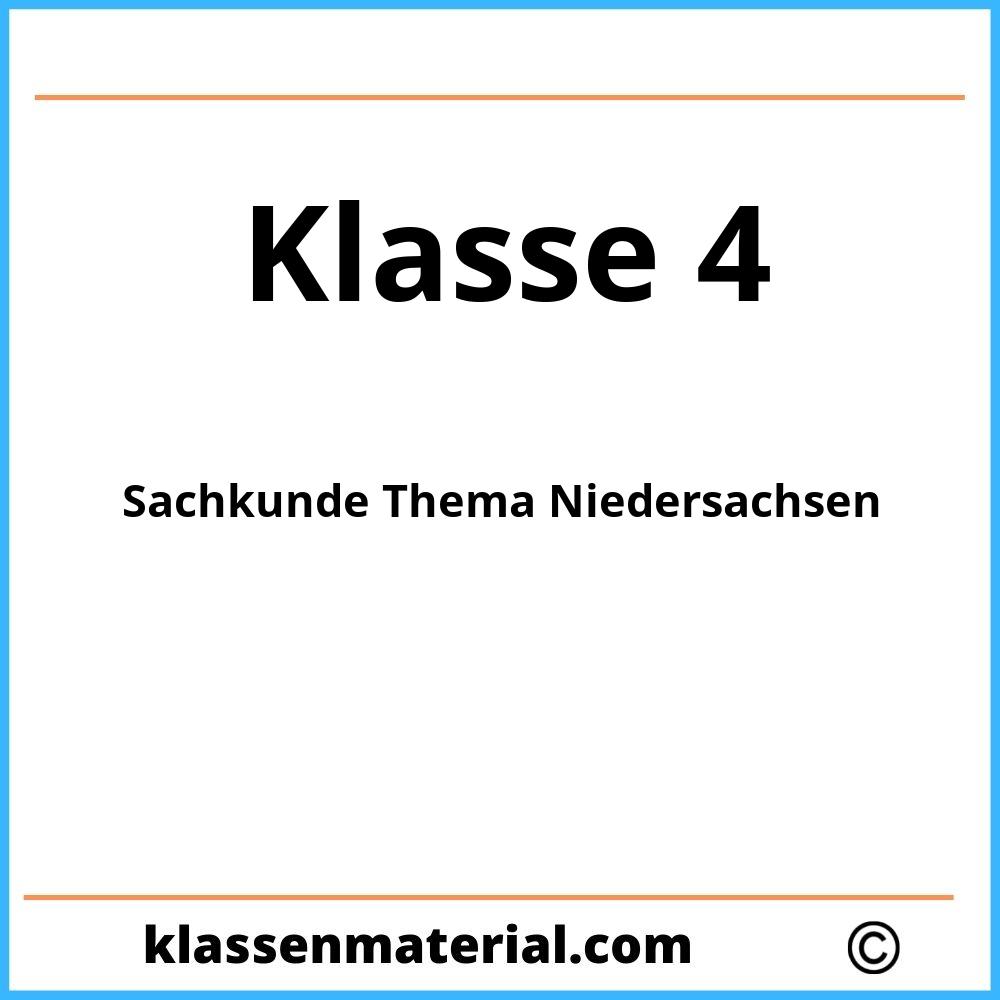 Sachkunde 4 Klasse Thema Niedersachsen