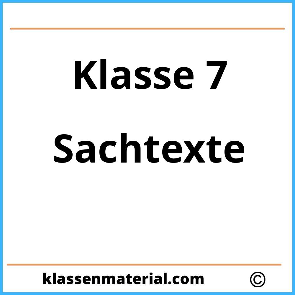 Sachtexte Klasse 7 Arbeitsblätter Pdf