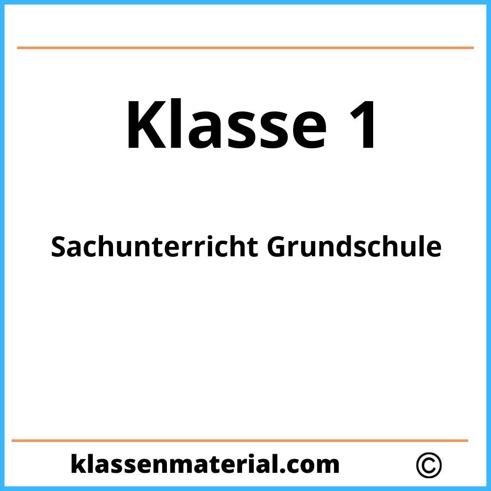 Sachunterricht Grundschule 1. Klasse