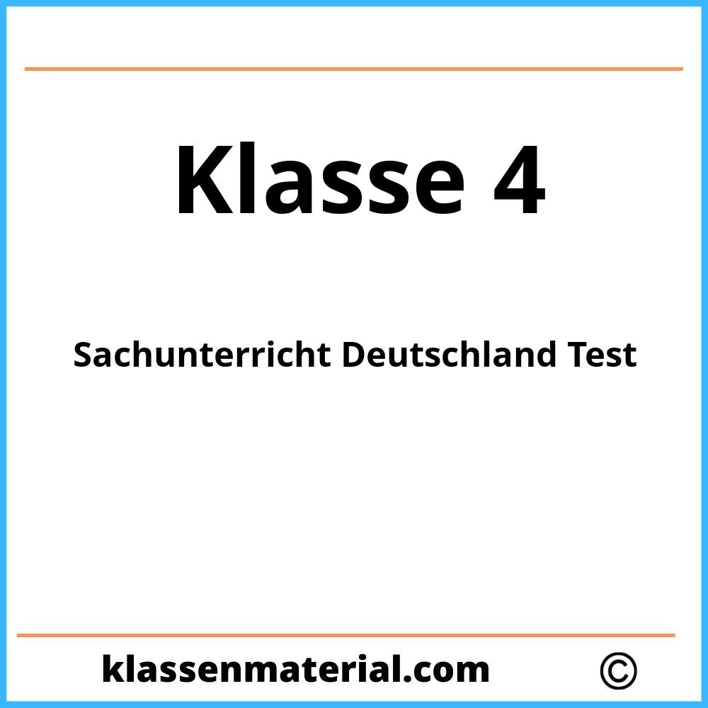 Sachunterricht Klasse 4 Deutschland Test