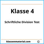 Schriftliche Division Klasse 4 Test